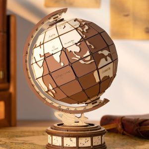 Globo Terráqueo 3D de Madera - Puzzle 277 Piezas