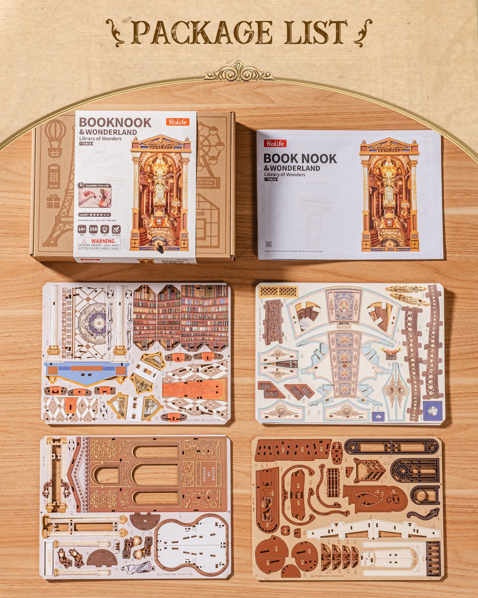 Rincón de Lectura DIY con Luz: Kit de Madera 3D Artesanal - Imagen 3