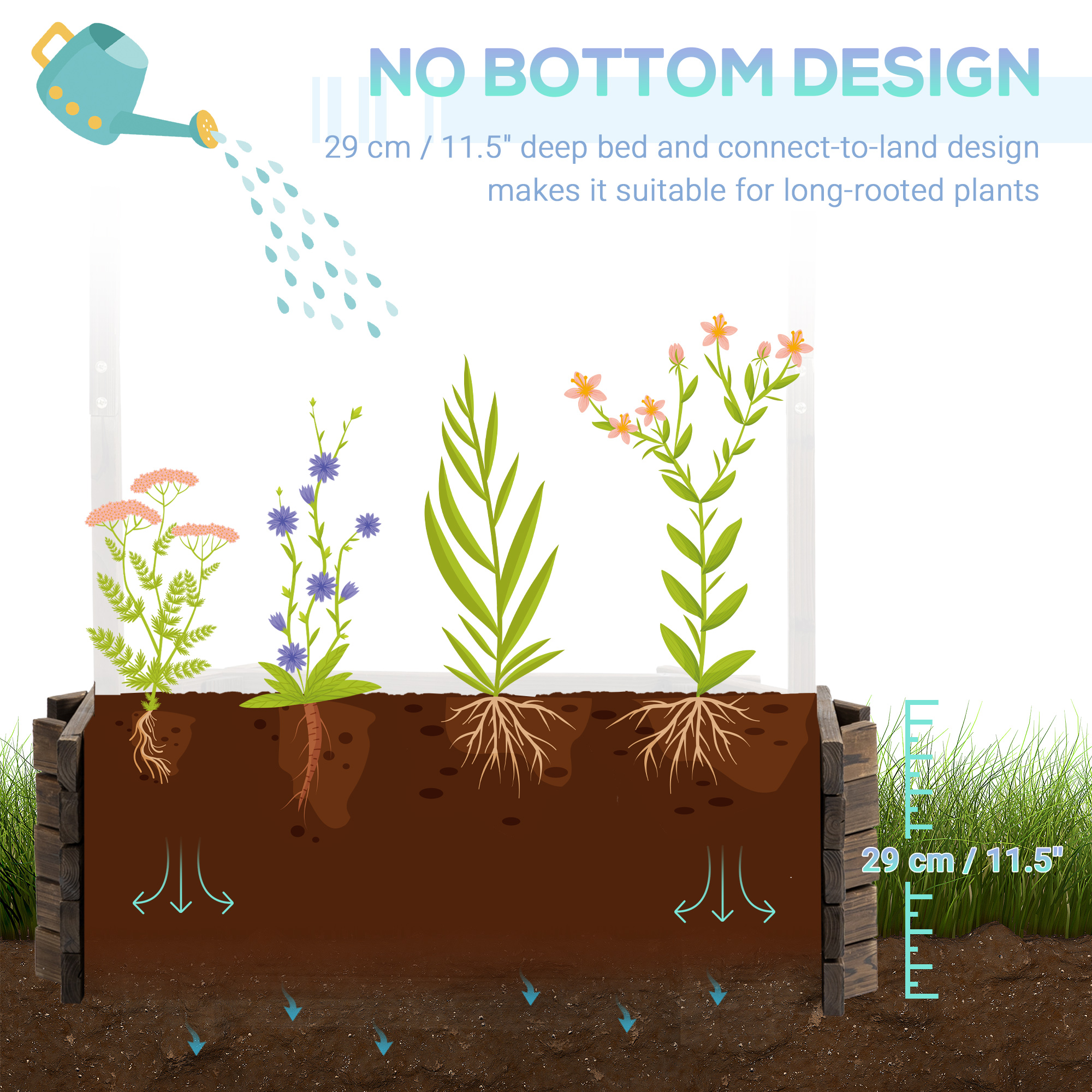 Jardinera Elevada de Madera Pozo de Deseos - Imagen 2