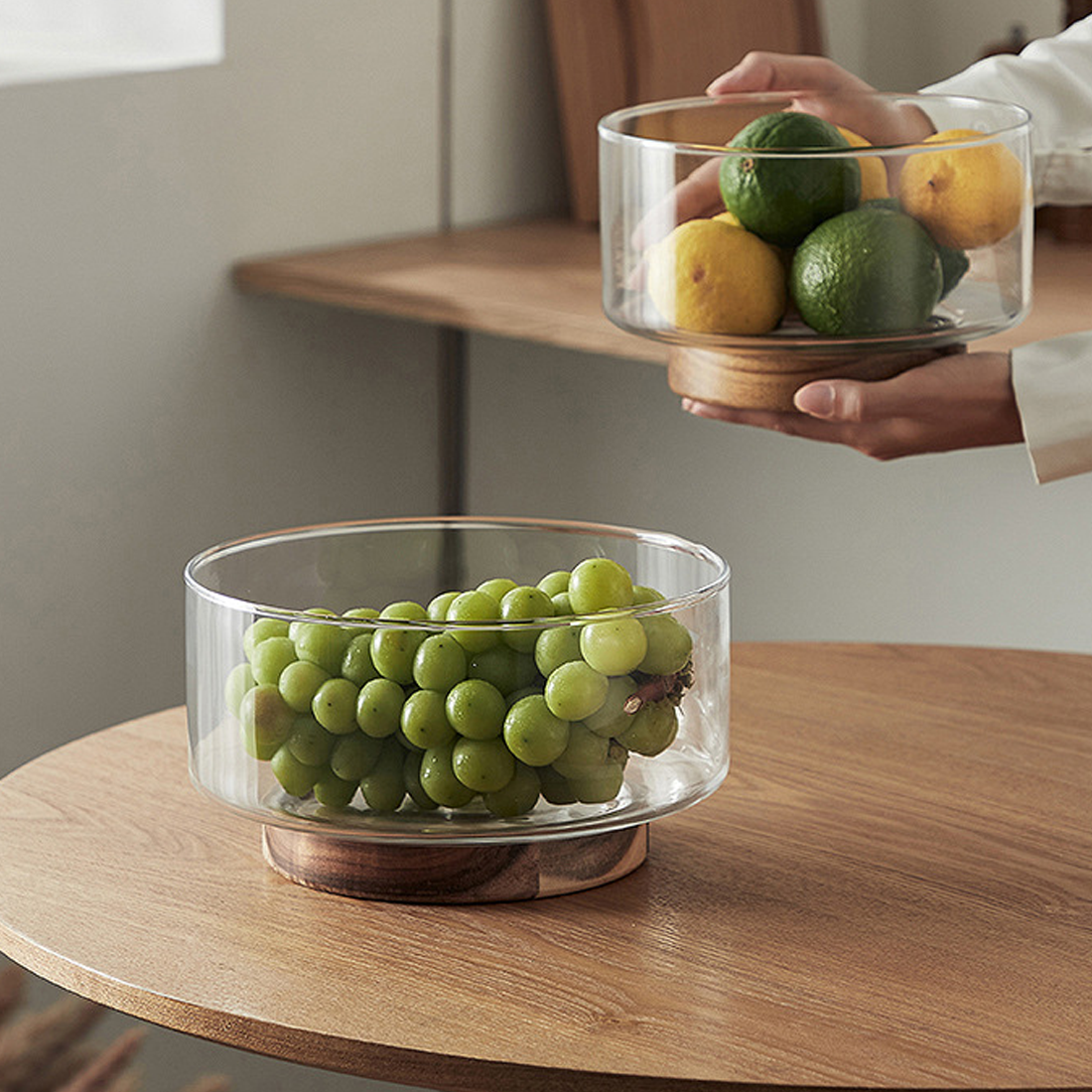 Frutero Pedestal Moderno Drenaje - Decoración Elegante - Imagen 2