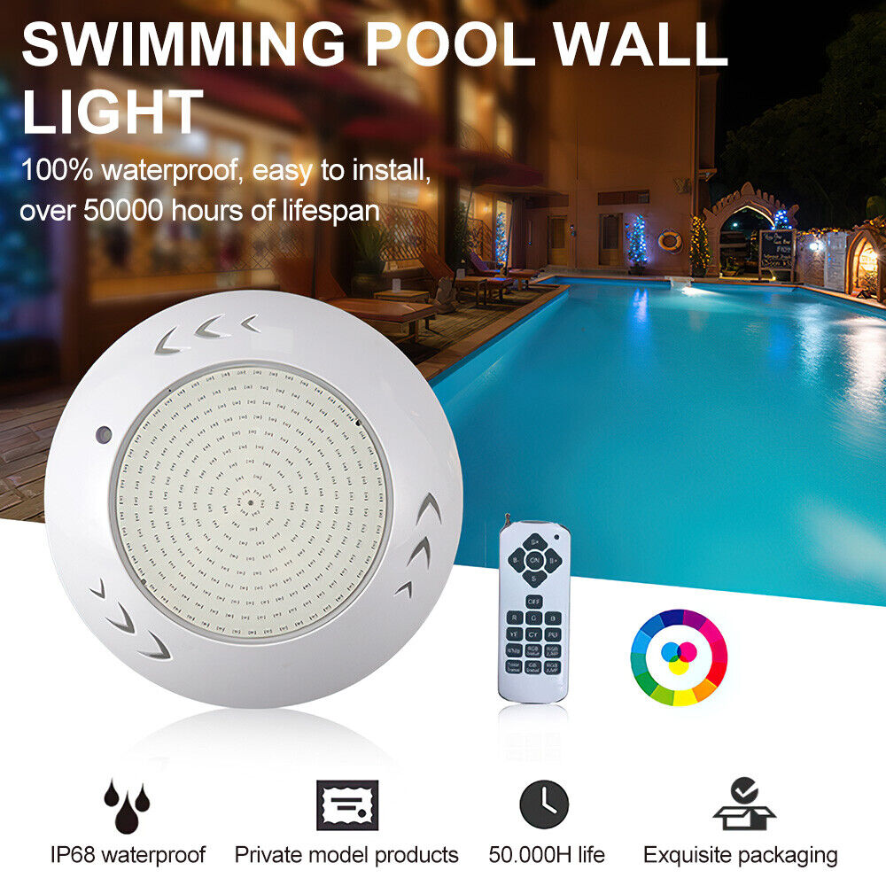 Iluminación LED RGB Piscina Sumergible 55W IP68