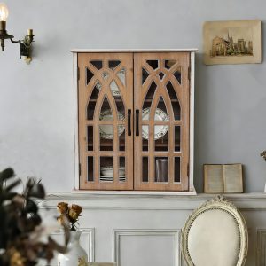 Armario Vintage Pared Madera Natural Estilo Farmhouse